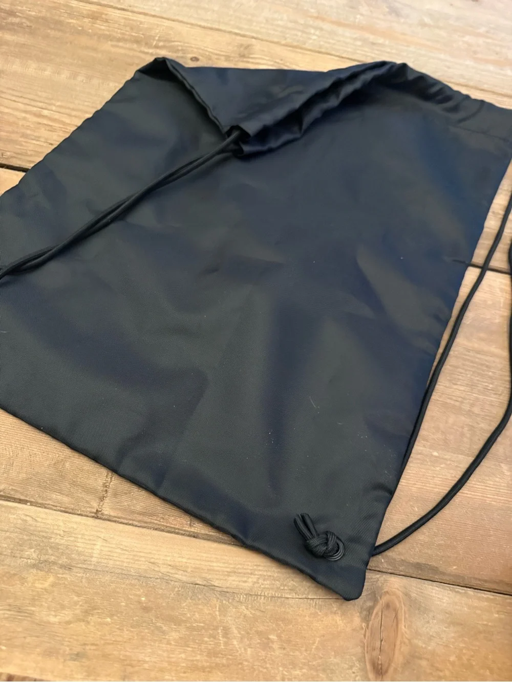 Balenciaga Black Nylon Drawstring Backpack